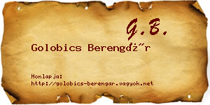Golobics Berengár névjegykártya